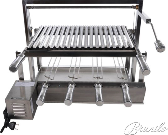 Kit elevação com grelha argentina e Grill giratório