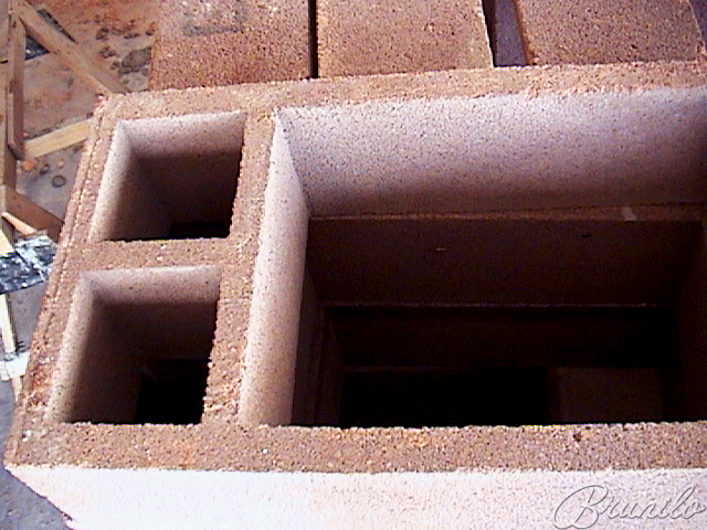 Chaminé individual e coletiva