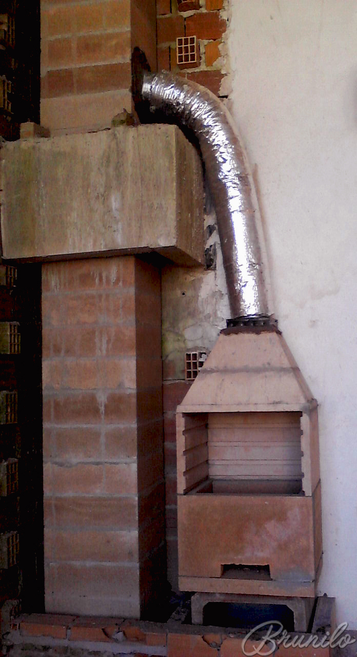 Churrasqueira pré  moldada com sistema coletivo